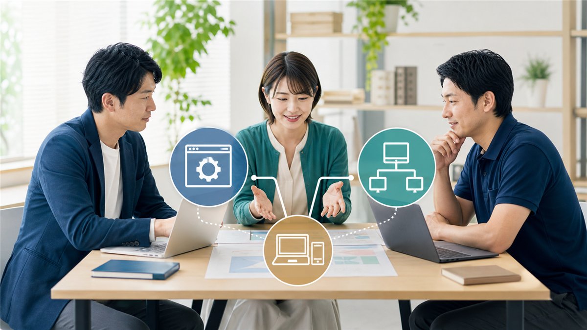 システム開発会社が顧客の日常IT相談を分担する協業モデル