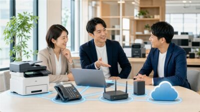 OA機器販売会社が販売後のIT相談を補完する協業モデル