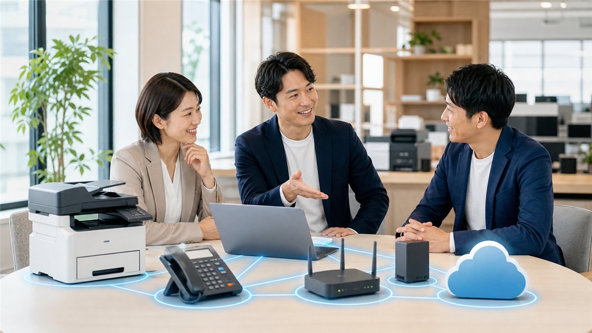 OA機器販売会社が販売後のIT相談を補完する協業モデル