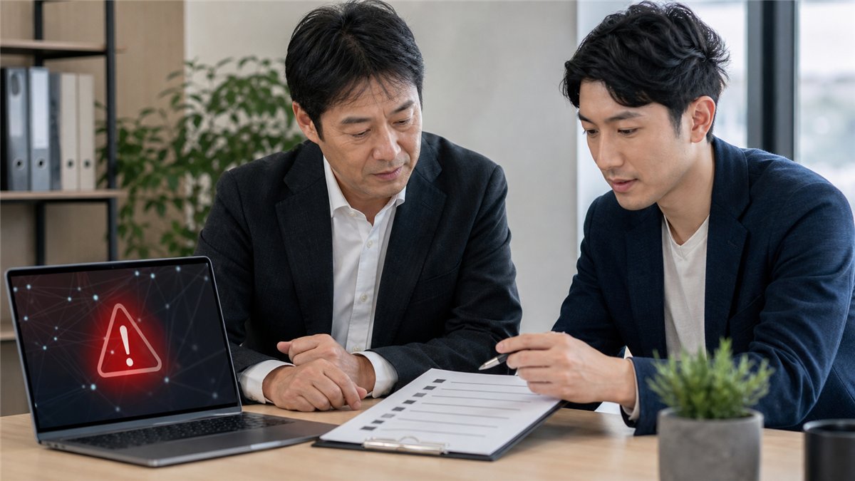 会社のパソコンに偽のウイルス警告が出たら？社内対応チェックリスト
