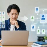 表形式の顧客情報を整理された顧客管理へ移す小規模事業者