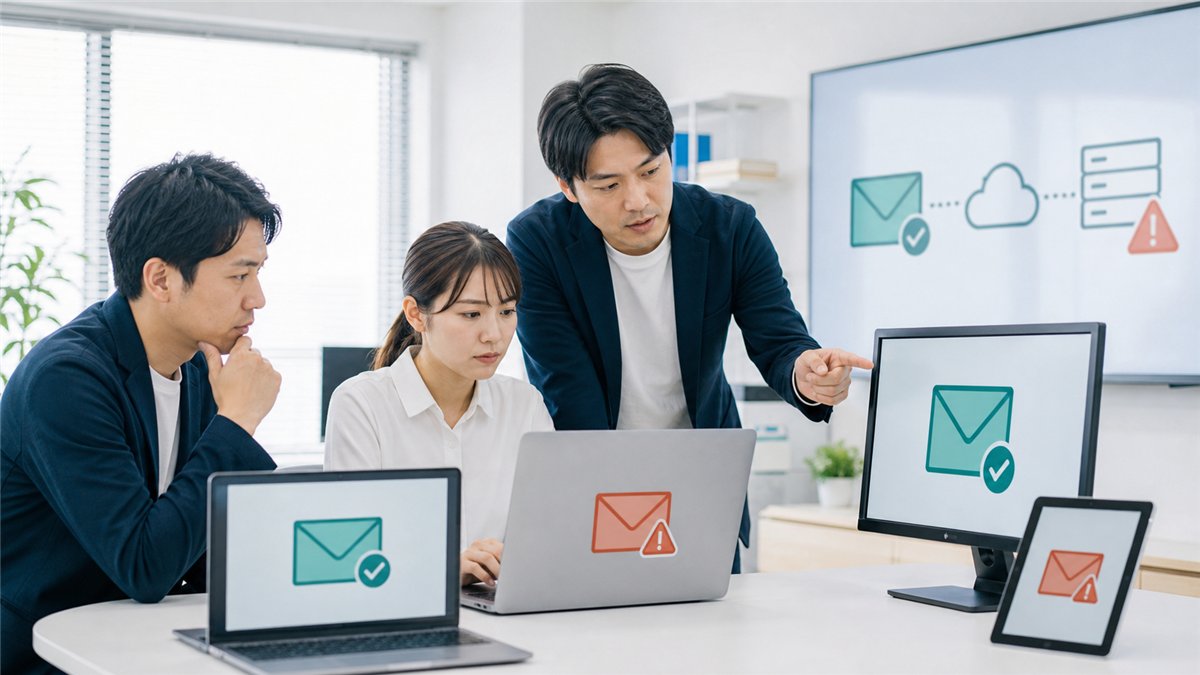 Outlookでメールを送受信できないときの会社向け確認手順